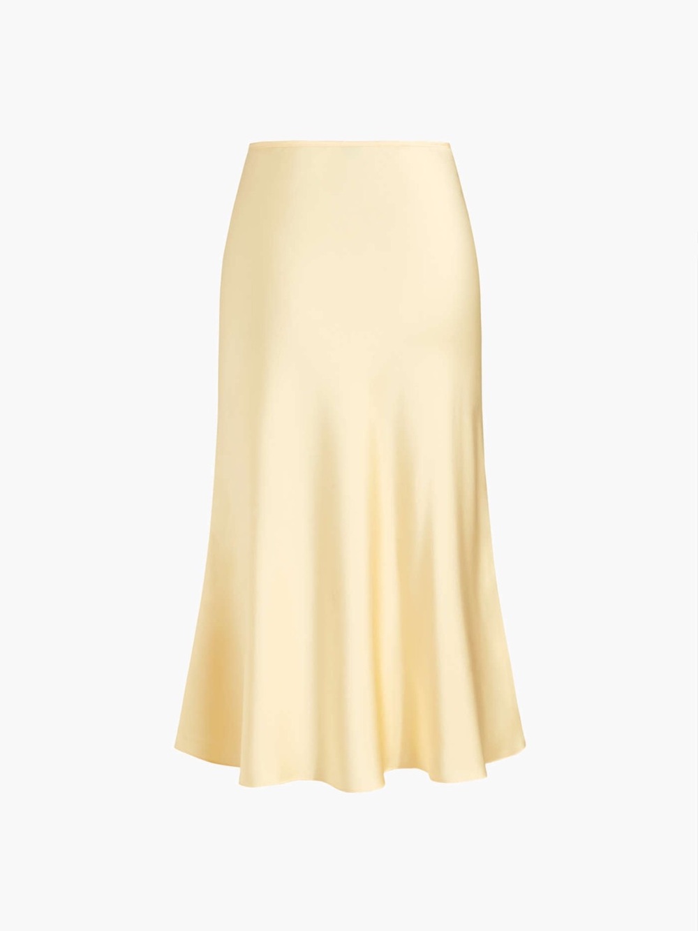 Cider Pale Yellow Midi Skirt